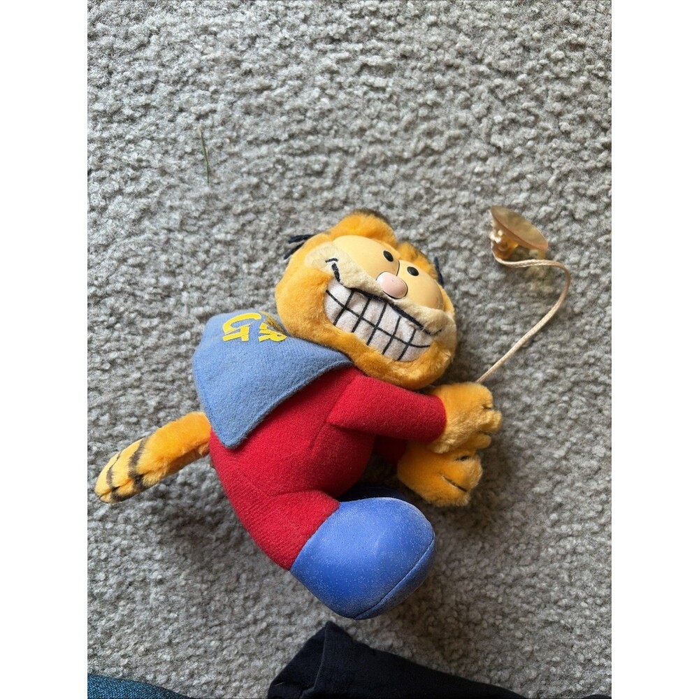 80's Dakin Garfield Super Cat Stuck Up Plush Stuffed Animal 7" Tag Window Vtg